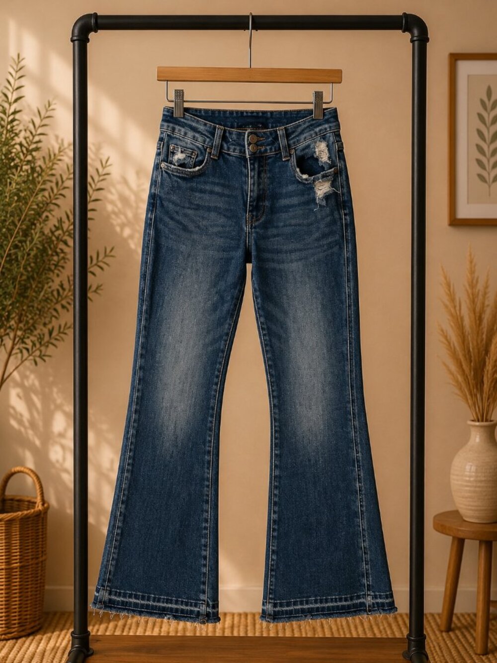 FLYING MONKEY Flare Jeans 33” Inseam - Picture 2 of 6